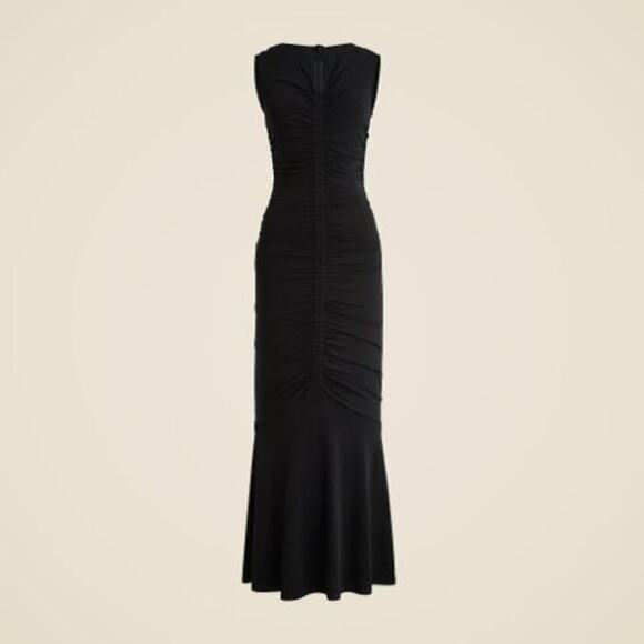 J. Crew Dresses & Skirts - J. Crew Women's Matte Jersey Ruched Center-Seam Dress CI890 Black Size XS NWT